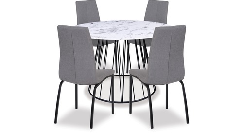 Rabi Dining Table & Asama Chairs x 4 Rabi Dining Table & Asama Chairs x 4